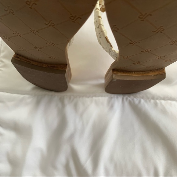 JACK ROGERS White & Gold Lauren Sandal - Picture 15 of 15